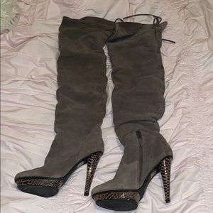 Suede Thigh-high Boots!